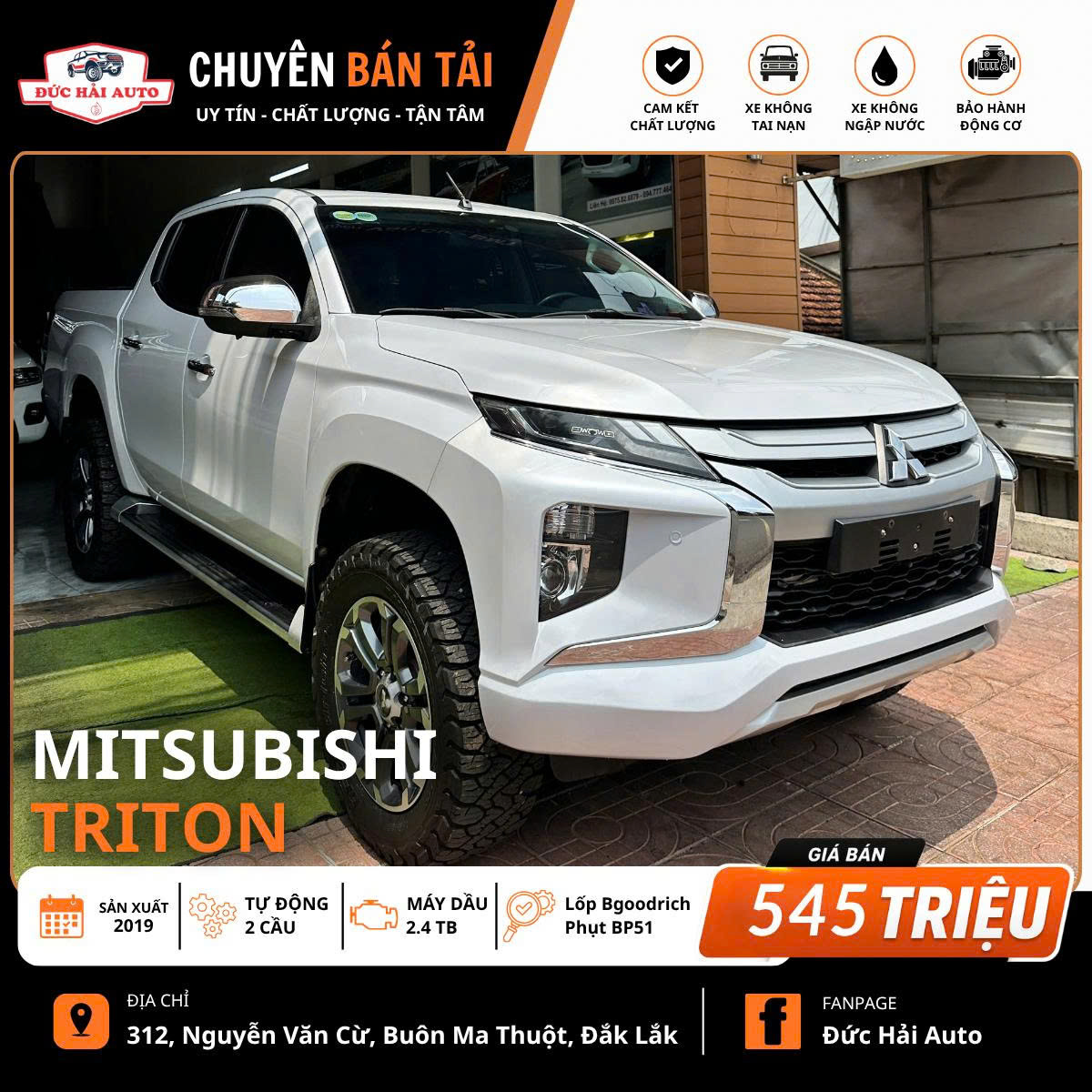 ►  MITSUBISHI TRITON 2019 – SỐ TỰ ĐỘNG 2 CẦU