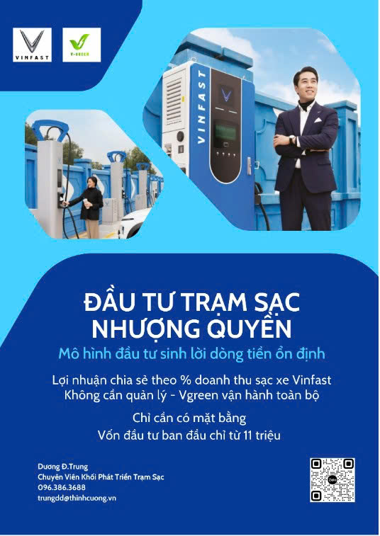 ♦  Kinh doanh trạm sạc VinFast – Lợi nhuận thụ động, đầu tư nhẹ nhàng! ♦