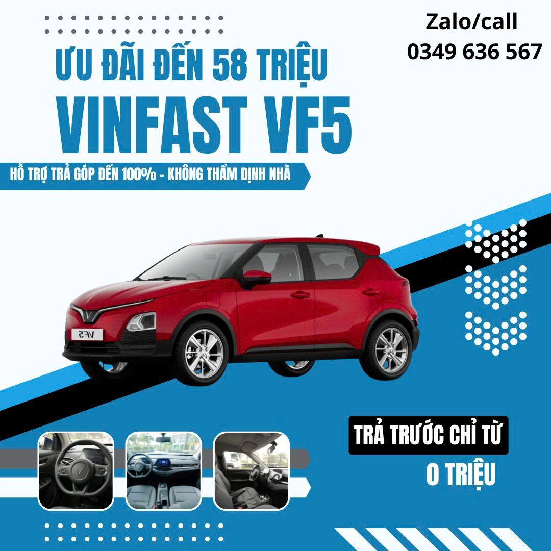 TIN HOT:  ► VF3 và VF5 tiếp tục gia hạn tặng 2 năm bảo hiểm / Giảm tiền mặt VF3 (6tr5) VF5 (12tr) đến hết 31/10/2025