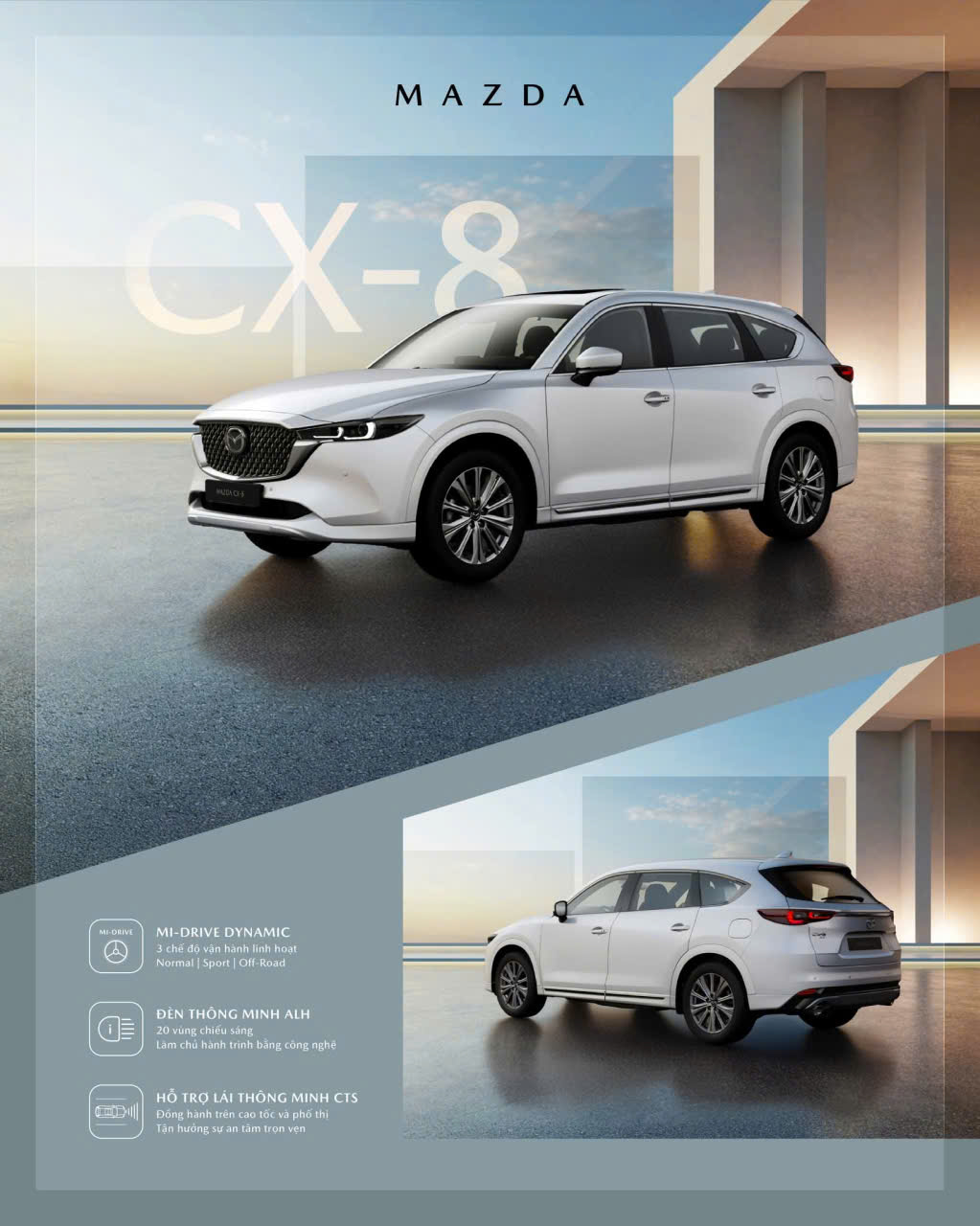 MAZDA CX-8 2026 – SUV 7 CHỖ SANG TRỌNG, ƯU ĐÃI CỰC TỐT TỚI 73TR THÁNG 6/2026